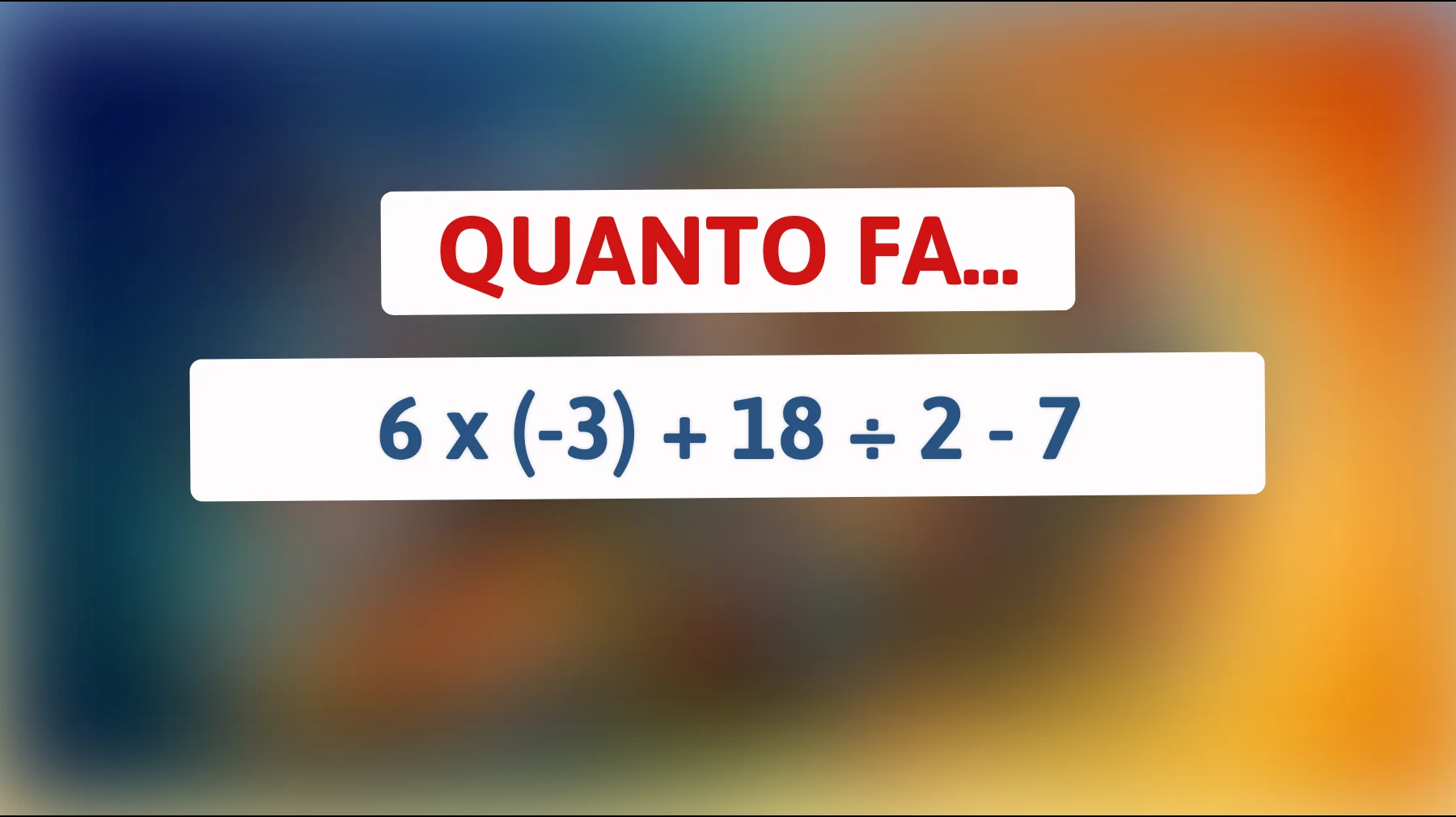 "Risolvi questo rompicapo matematico che pochi possono superare: Sei abbastanza intelligente per farcela?""