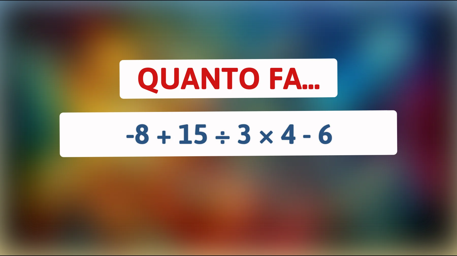 "Se risolvi questo indovinello matematico in 10 secondi, hai un IQ sopra la media!""