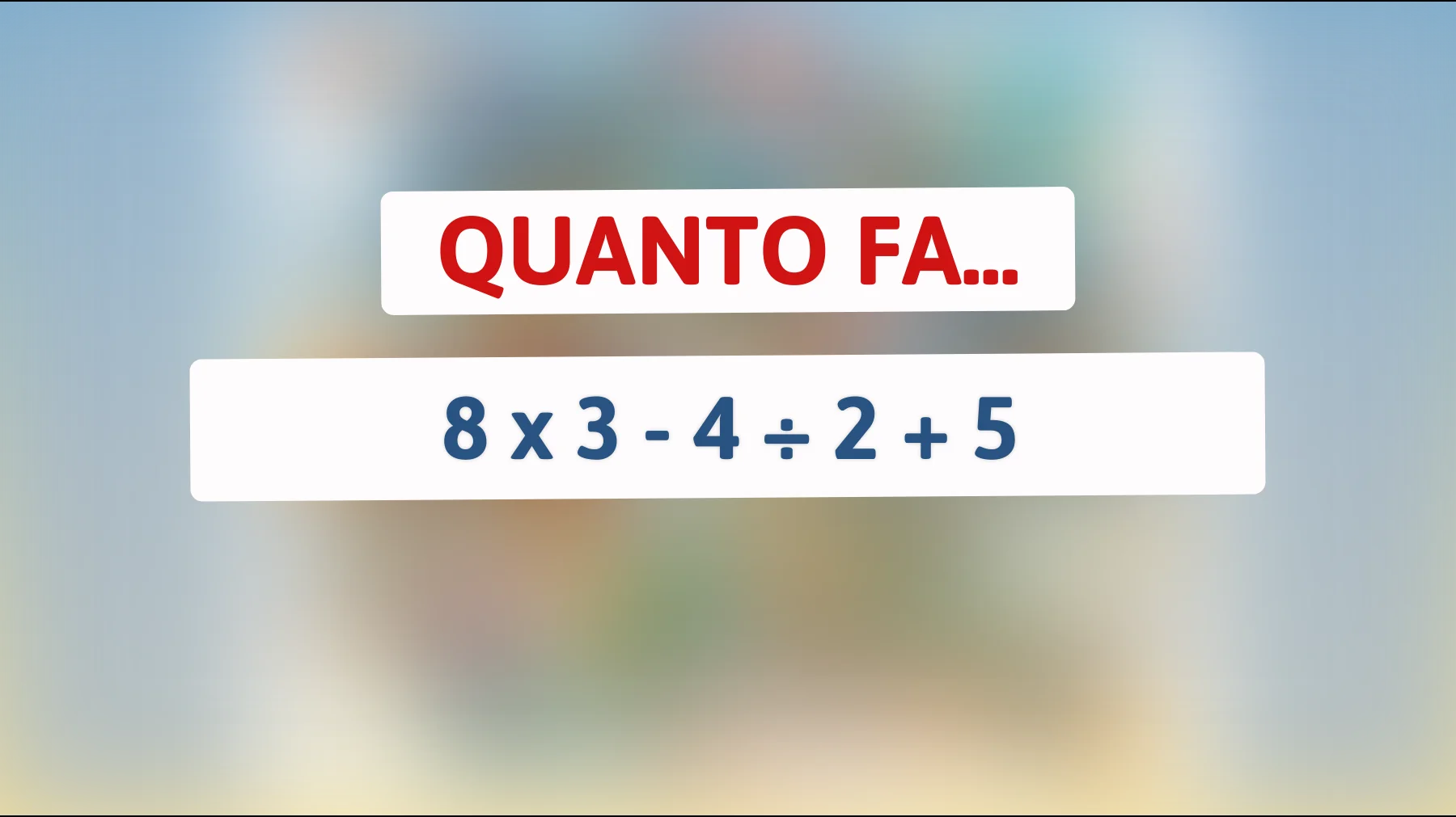 "Solo l'1% delle persone riesce a risolvere questo rompicapo: sei abbastanza intelligente?""
