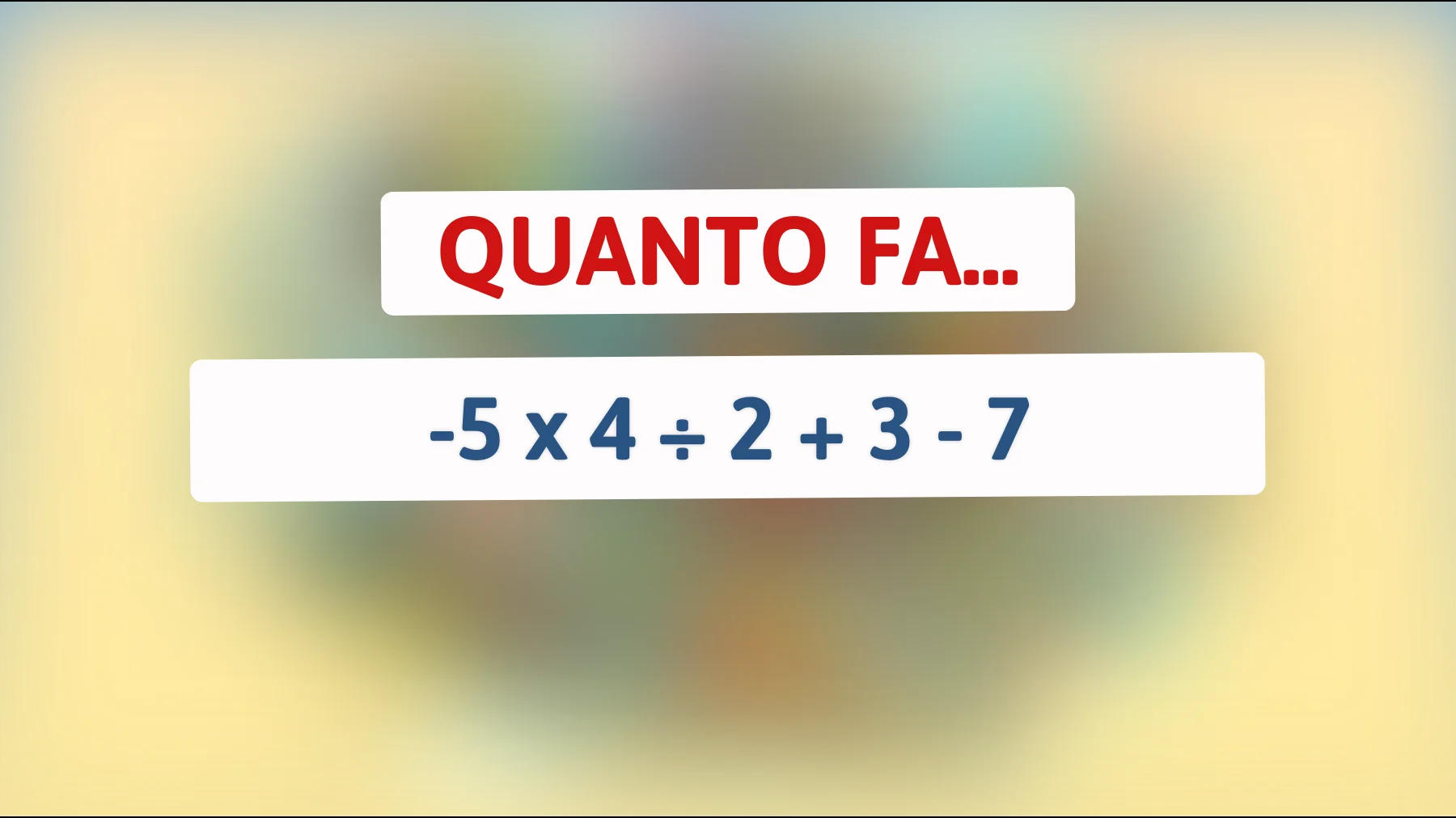 Se risolvi questo enigma matematico, il tuo QI potrebbe sorprenderti! Sei all'altezza della sfida?"