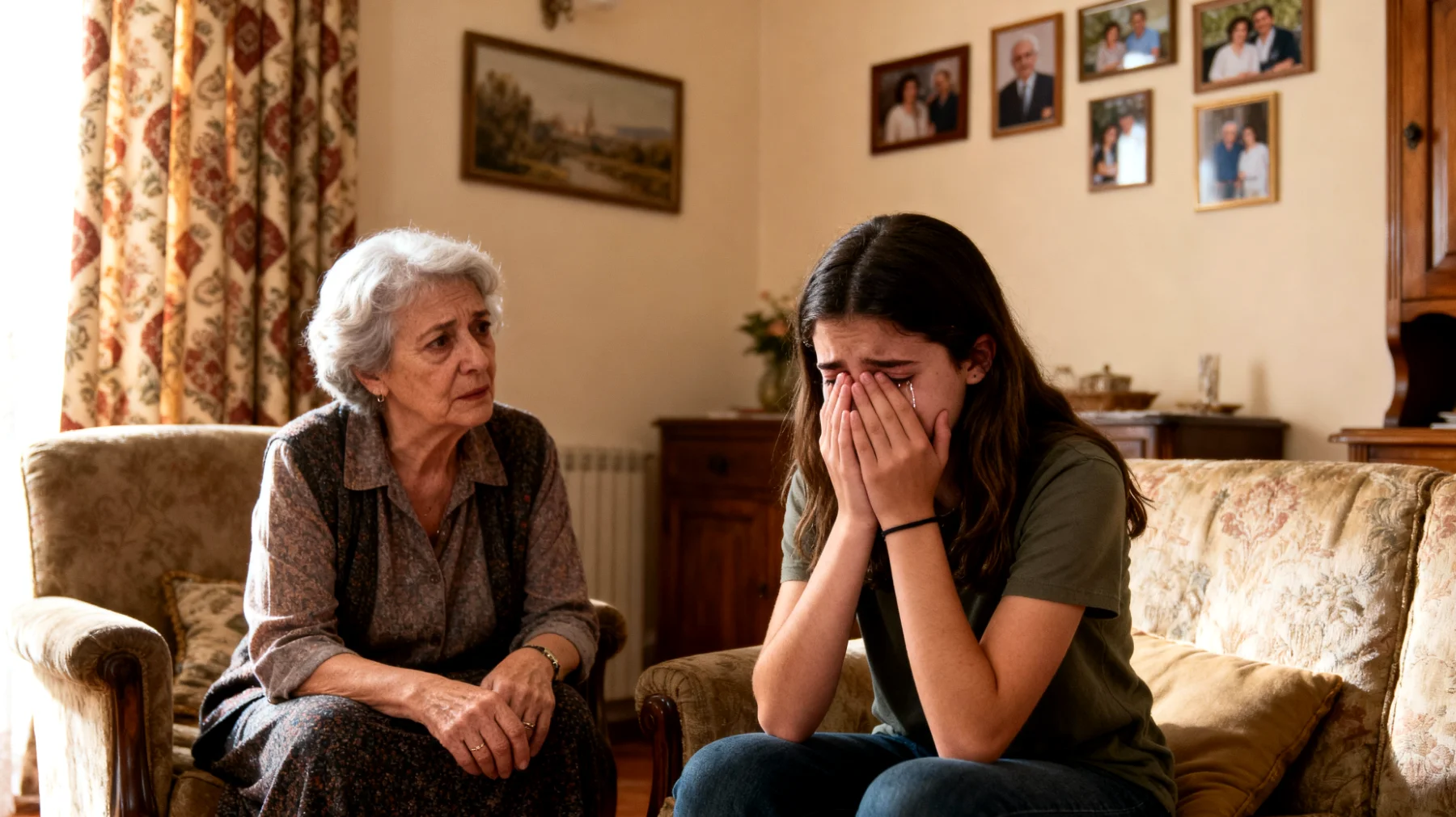 Nonna in difficoltà nel gestire le crisi emotive della nipote adolescente: scoppi d'ira improvvisi, momenti di ansia prima di uscire con gli amici e pianti inconsolabili senza riuscire a capirne la causa o a calmarla efficacemente"
