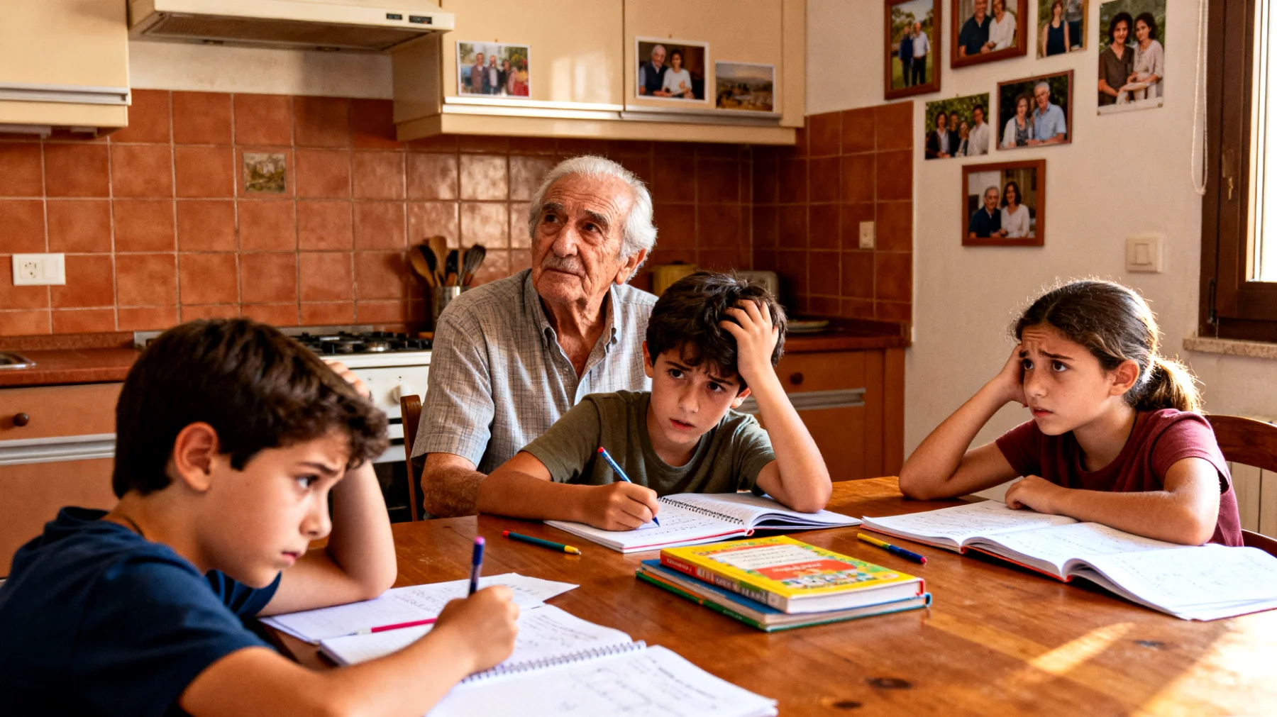 I nonni faticano a motivare i nipoti bambini nello studio e nelle attività scolastiche quando li accudiscono, sentendosi inadeguati rispetto ai metodi educativi moderni e temendo di essere troppo indulgenti o di non saper spiegare bene i compiti"