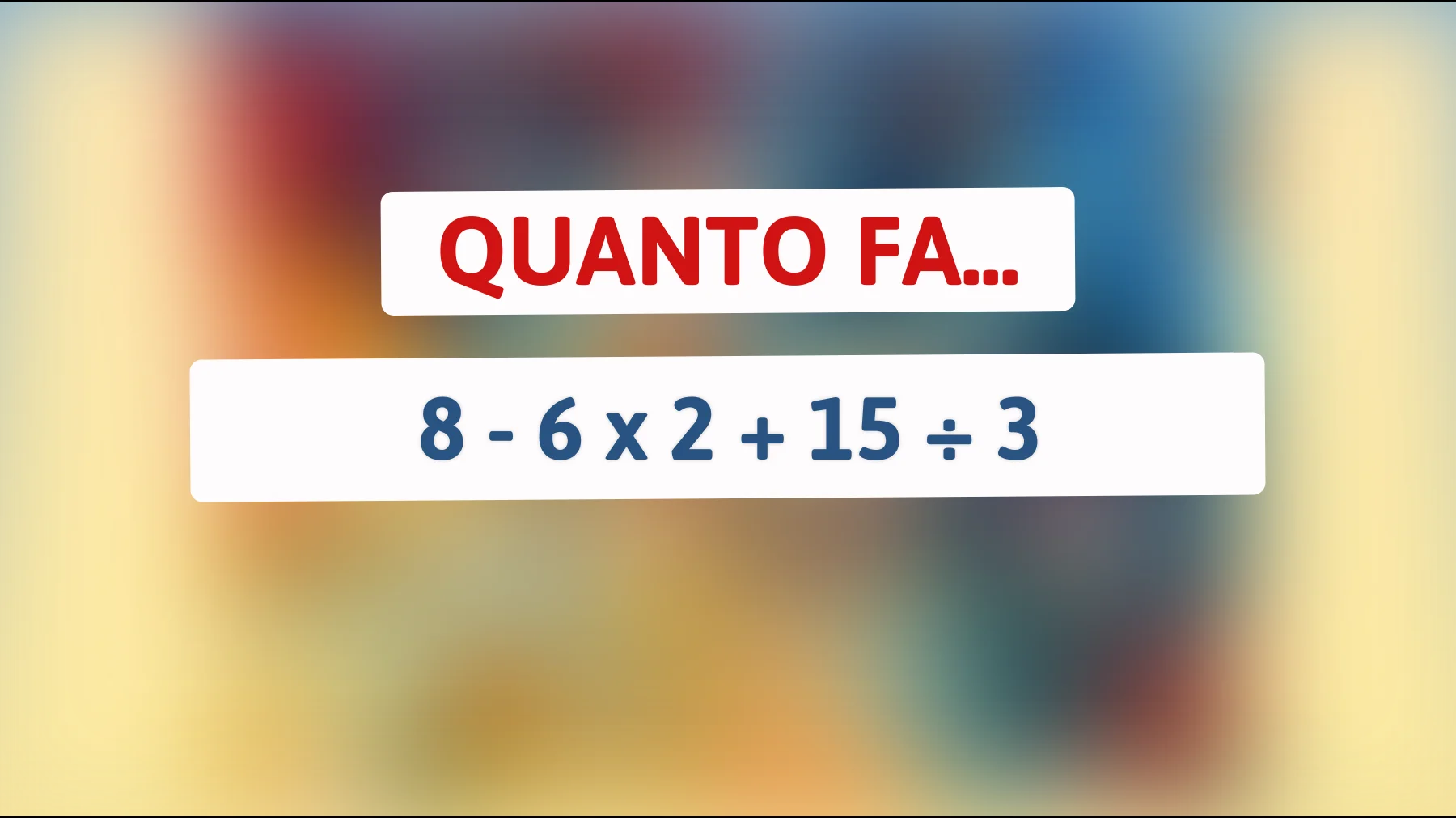 "Riesci a risolvere questo indovinello matematico che solo le menti straordinarie possono decifrare?""