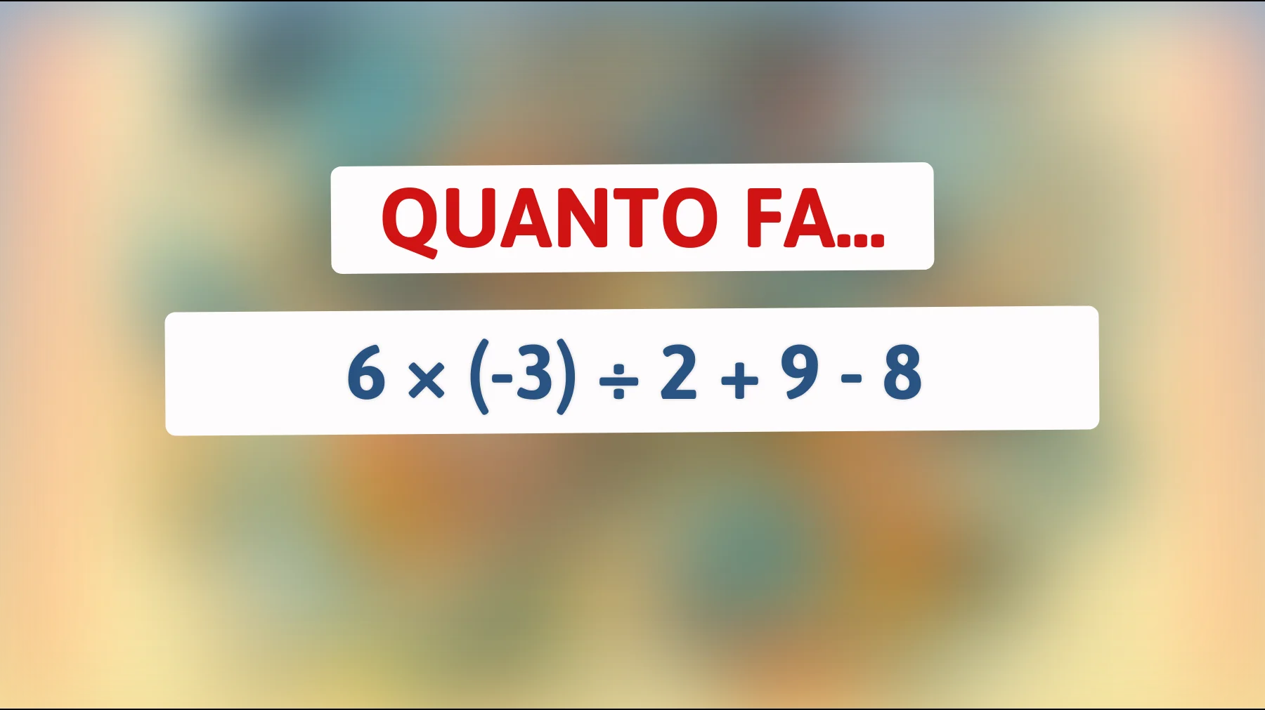 "Se risolvi questo enigma matematico, potresti essere un vero genio!""