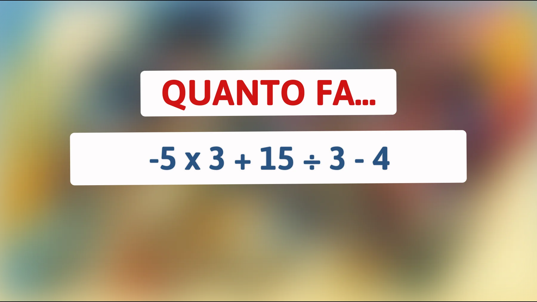 Puoi risolverlo? Solo l'1% delle persone riesce a decifrare questa sfida matematica: accetta la sfida ora!"