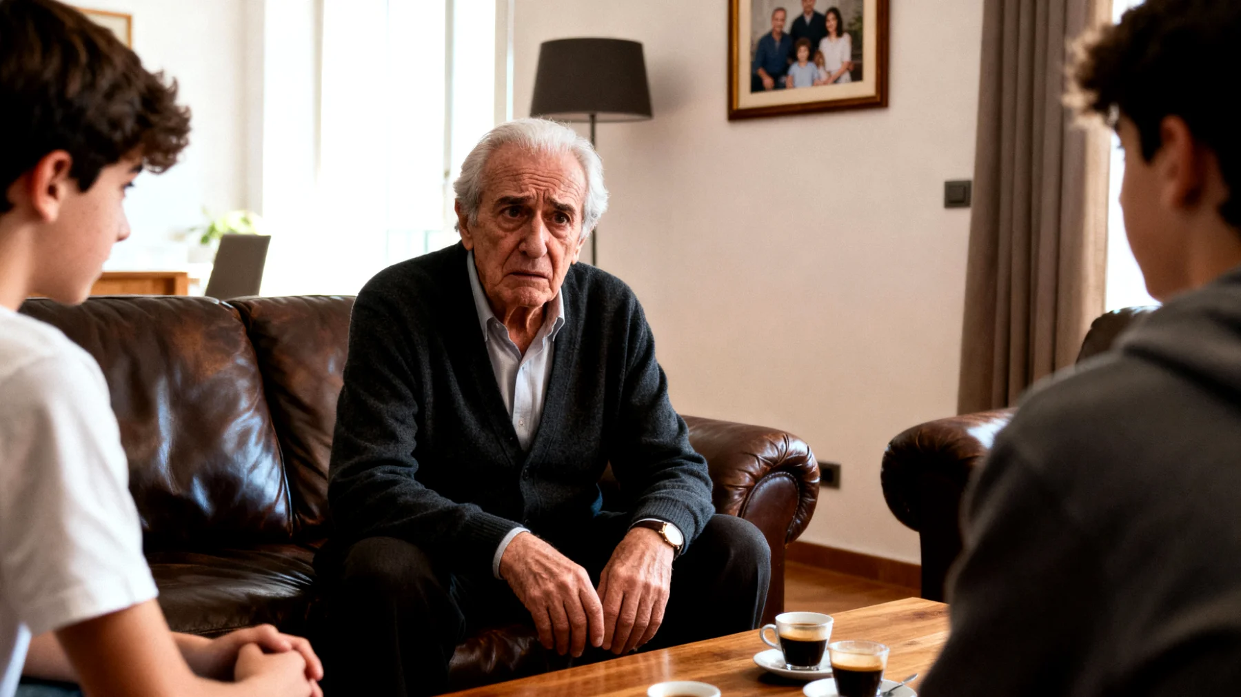 Un nonno che fatica a porre limiti chiari ai nipoti adolescenti, cedendo spesso alle loro richieste per timore di perdere il loro affetto o di essere visto come troppo severo, creando tensioni con i genitori e compromettendo il ruolo educativo"