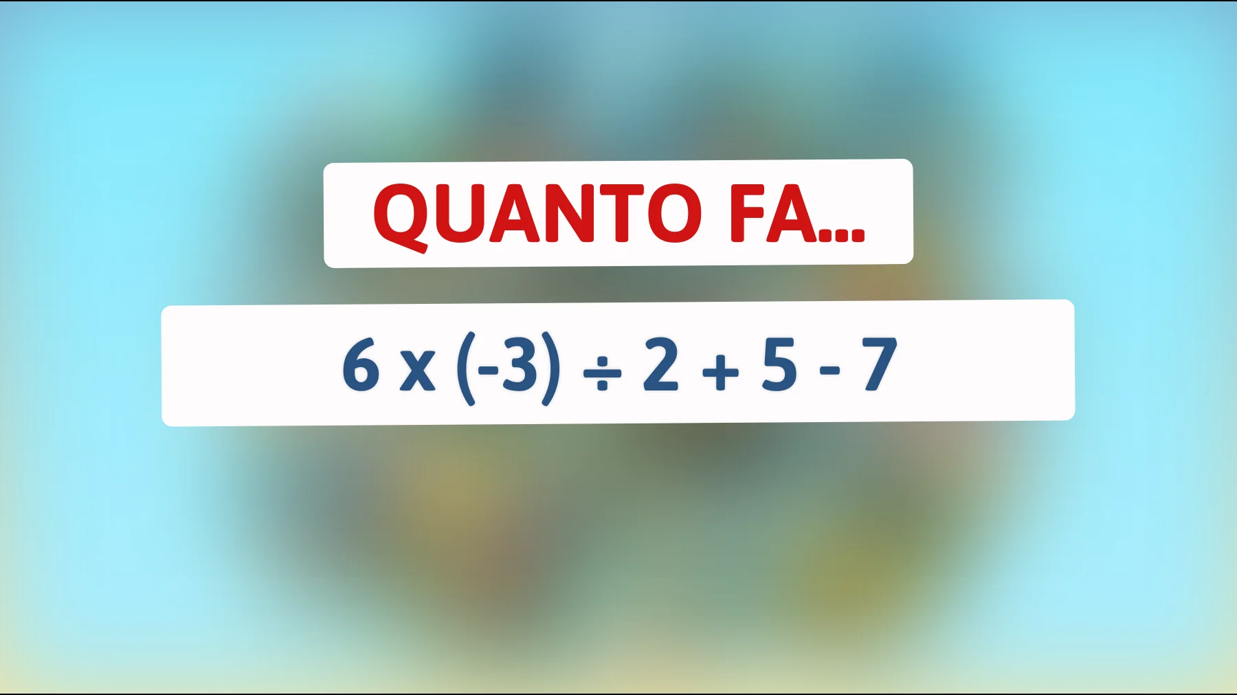 "Solo le menti più brillanti possono risolvere questo enigma matematico: sei all'altezza?""