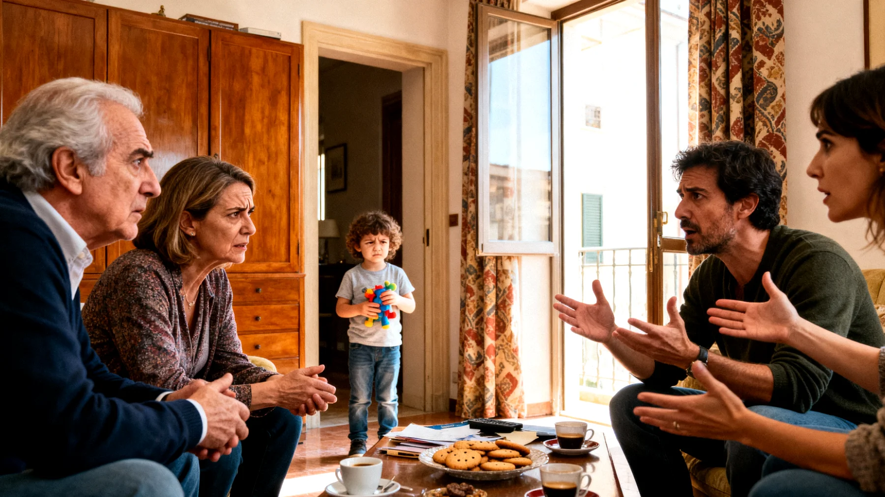 I nonni si trovano in difficoltà nel gestire i conflitti con i genitori dei nipoti riguardo alle scelte educative e alle modalità di accudimento dei bambini, creando tensioni familiari e confusione nei piccoli"